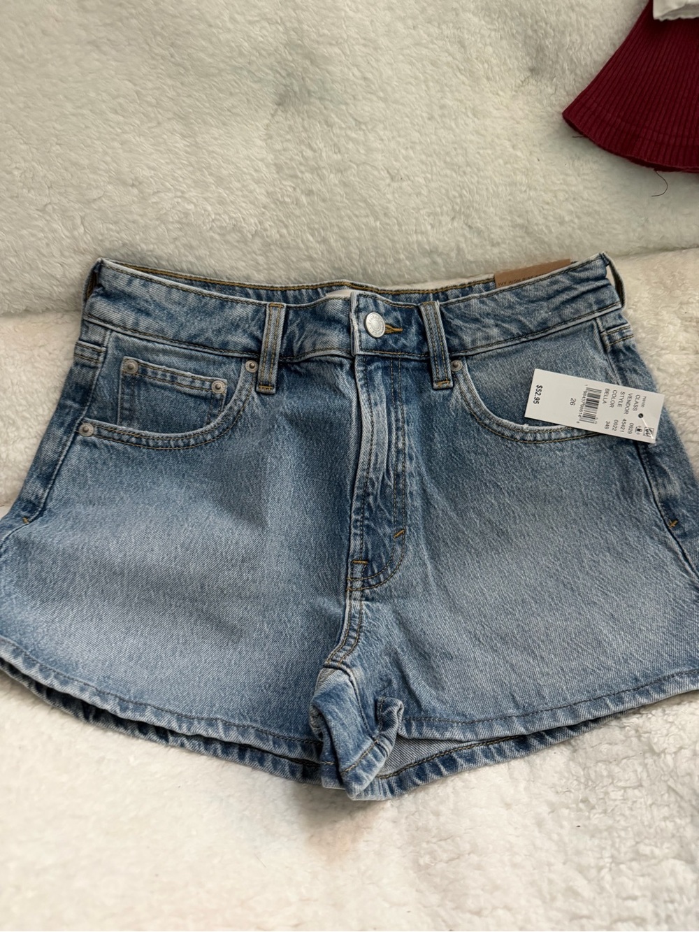 PacSun Light Wash High-Rise Denim Shorts
